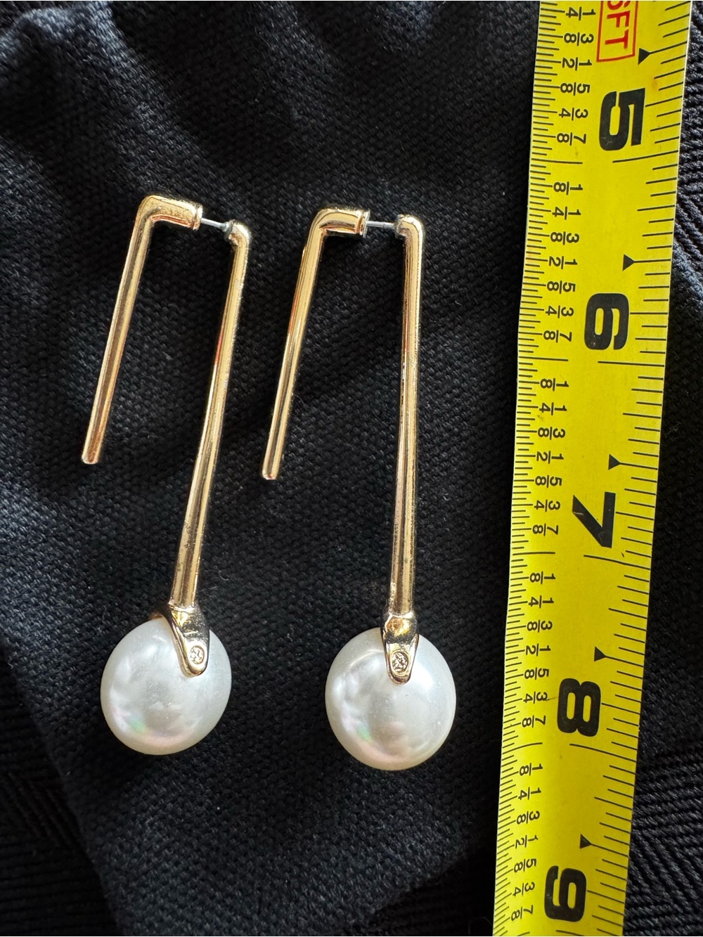 Unique Gold Pearl Drop Earrings Women Fashion Jewelry